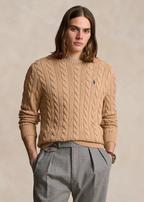 RL - Cable-Knit Cotton Jumper
