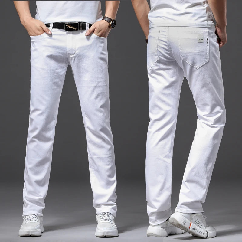 The Modern Slim-Fit White Jeans