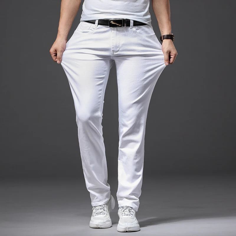 The Modern Slim-Fit White Jeans
