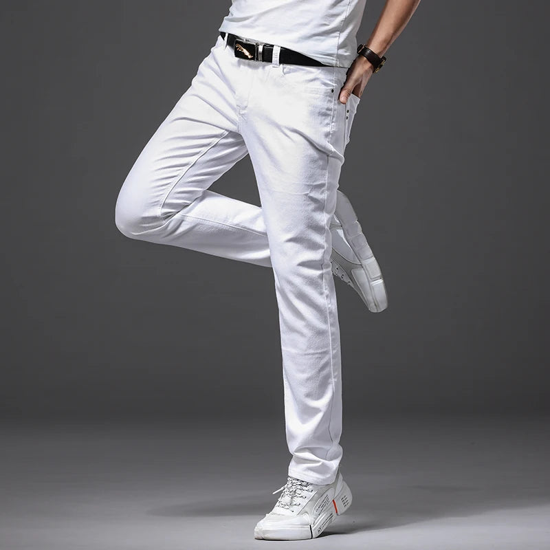 The Modern Slim-Fit White Jeans