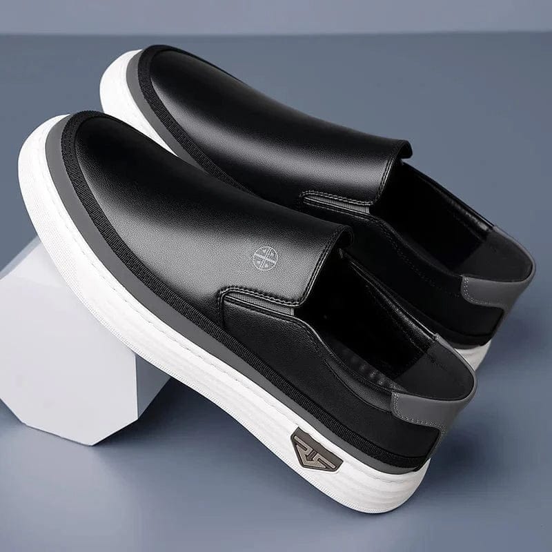 The Modern Dual-Tone Leather Loafers