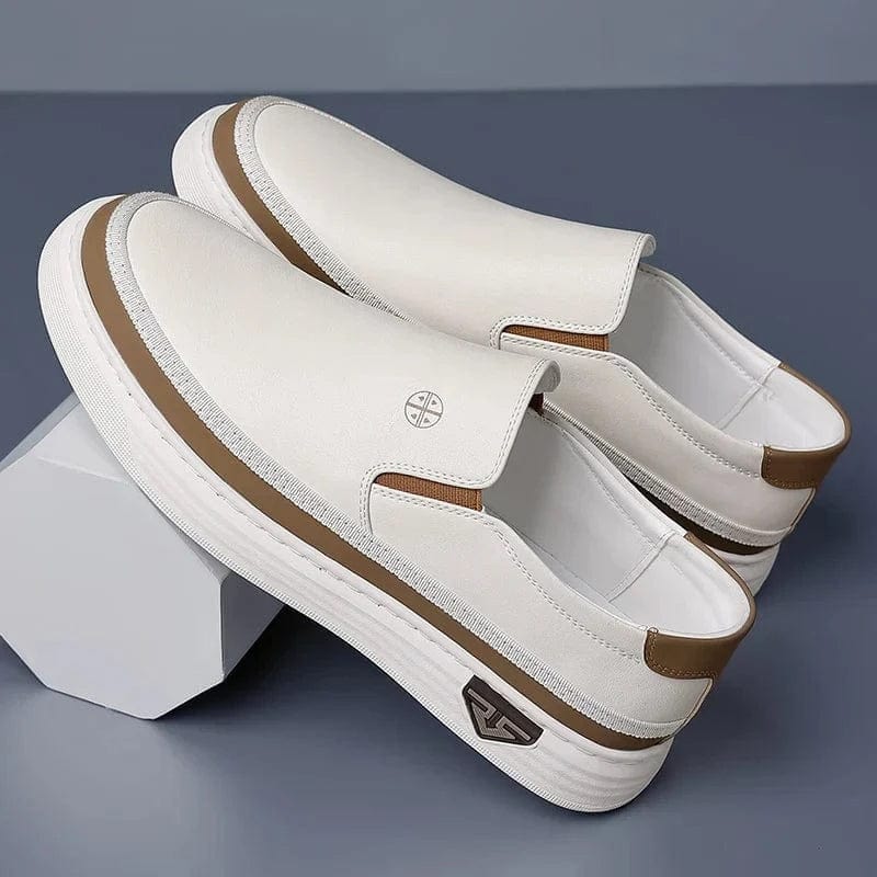 The Modern Dual-Tone Leather Loafers