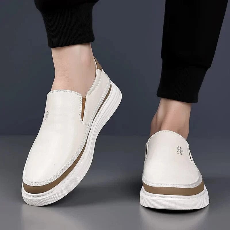 The Modern Dual-Tone Leather Loafers