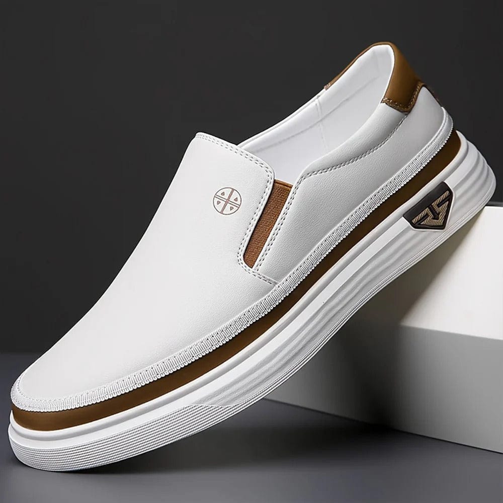 The Modern Dual-Tone Leather Loafers