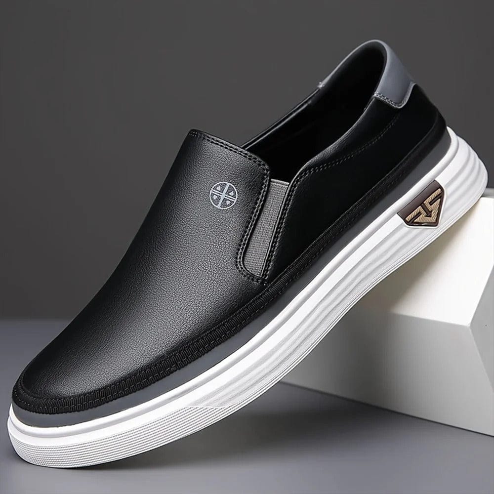 The Modern Dual-Tone Leather Loafers