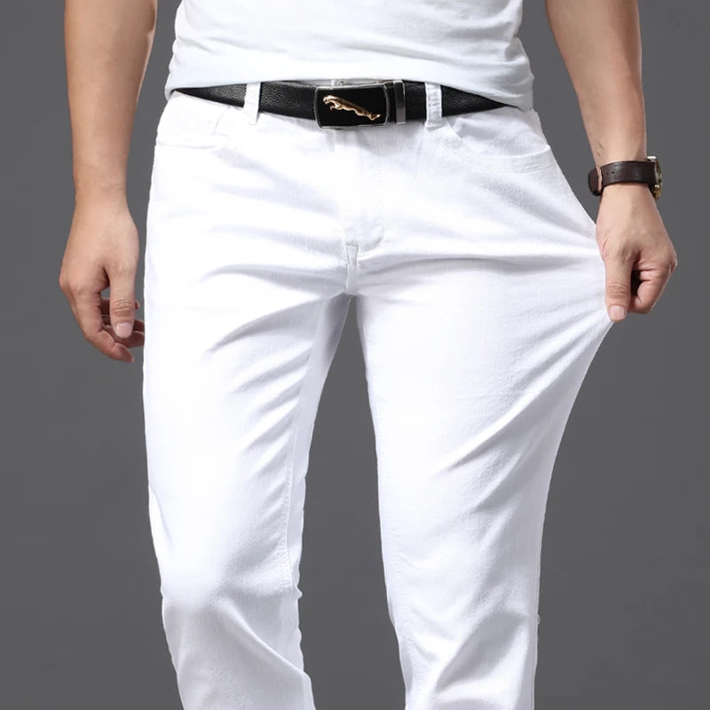 The Modern Slim-Fit White Jeans