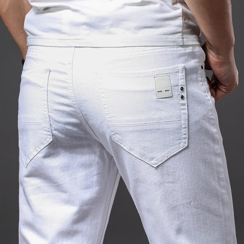 The Modern Slim-Fit White Jeans